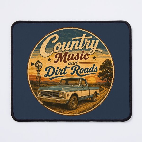 Item preview, Country Music And Dirt Roads Vintage Pickup Truck designed and sold by Apex & Anthem .