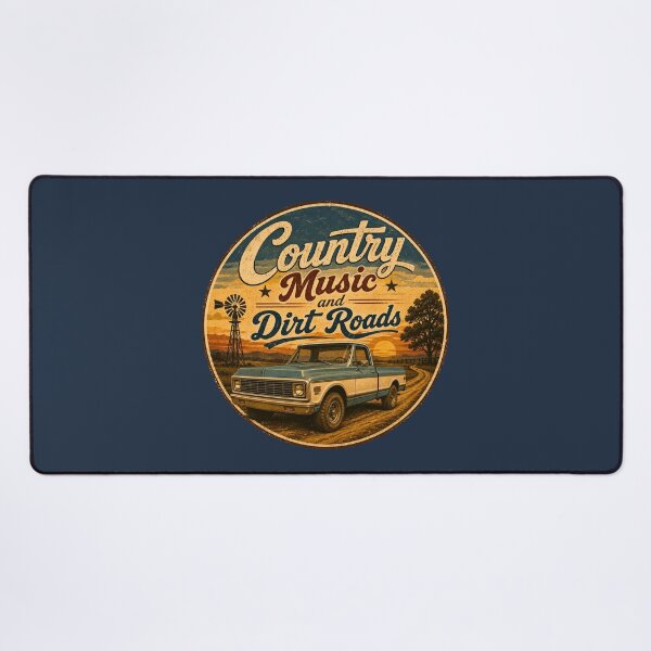 Item preview, Country Music And Dirt Roads Vintage Pickup Truck designed and sold by Apex & Anthem .