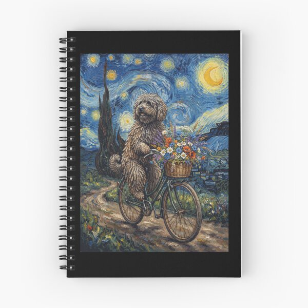 Item preview, Puli Biking Bike Starry Night Van Gogh Art Dog Lover designed and sold by dian-rody-crest.