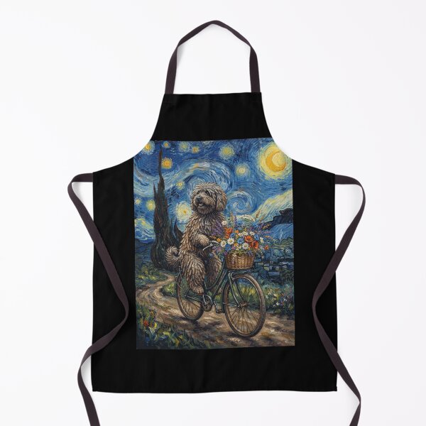 Item preview, Puli Biking Bike Starry Night Van Gogh Art Dog Lover designed and sold by dian-rody-crest.