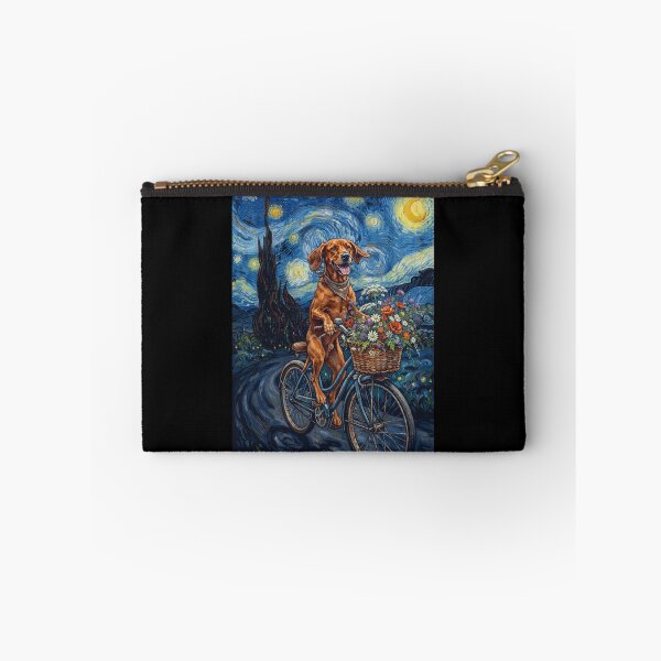 Item preview, Redbone Coonhound Biking Bike Starry Night Van Gogh Art Dog Lover designed and sold by dian-rody-crest.