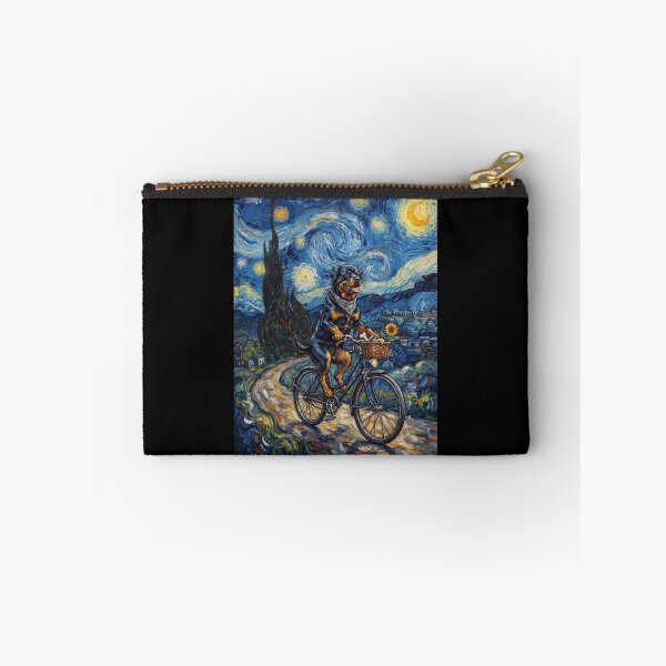 Item preview, Rottweiler Biking Bike Starry Night Van Gogh Art Dog Lover designed and sold by dian-rody-crest.
