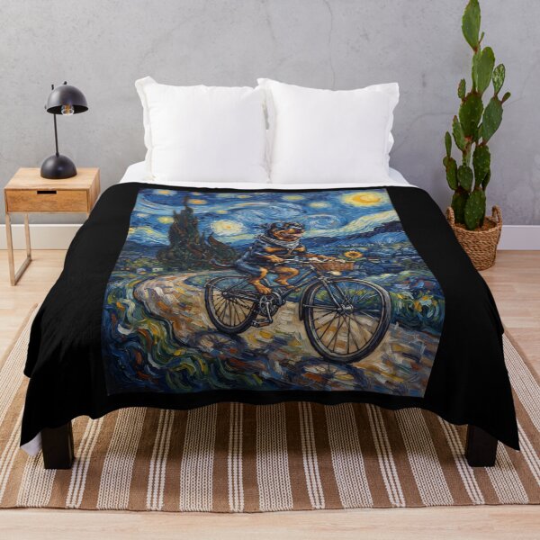 Item preview, Rottweiler Biking Bike Starry Night Van Gogh Art Dog Lover designed and sold by dian-rody-crest.