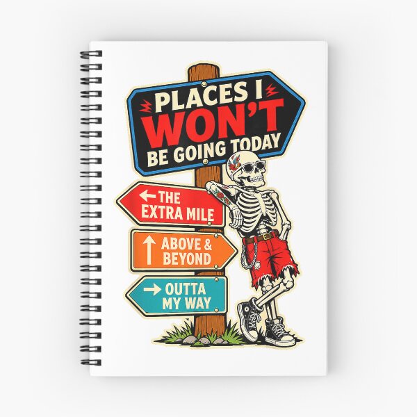 Item preview, Places I Won't Be Going Today Skeleton Tattoo Not Today T-Shirt designed and sold by VibeCrafteria.