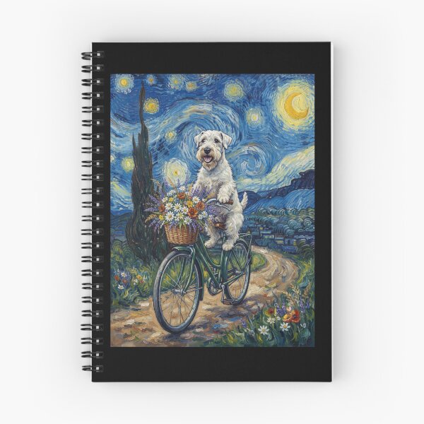 Item preview, Sealyham Terrier Biking Bike Starry Night Van Gogh Art Dog Lover designed and sold by dian-rody-crest.