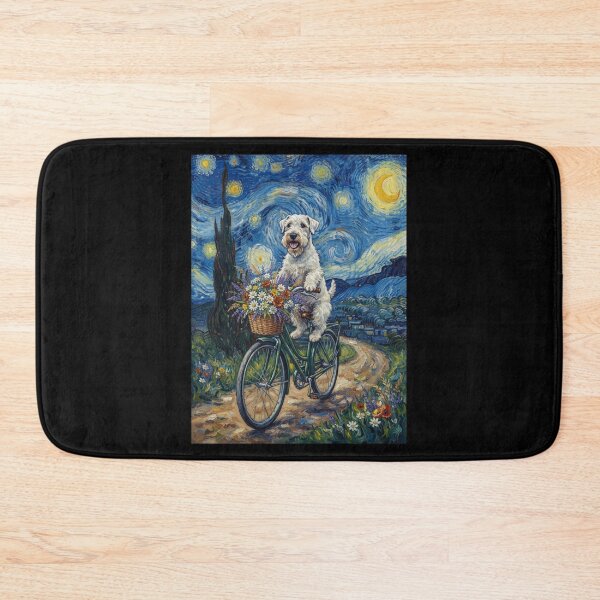 Item preview, Sealyham Terrier Biking Bike Starry Night Van Gogh Art Dog Lover designed and sold by dian-rody-crest.