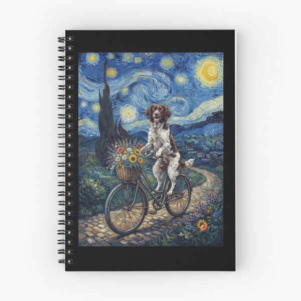 Item preview, Small Munsterlander Pointer Biking Bike Starry Night Van Gogh Art Dog Lover designed and sold by dian-rody-crest.