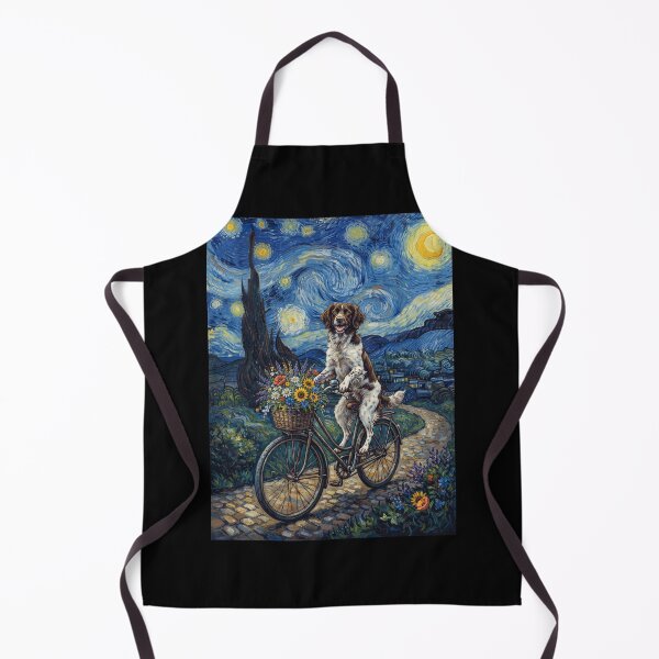 Item preview, Small Munsterlander Pointer Biking Bike Starry Night Van Gogh Art Dog Lover designed and sold by dian-rody-crest.