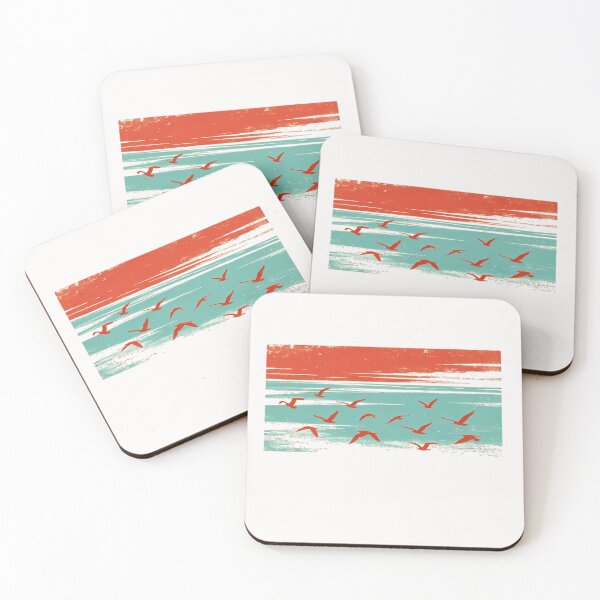 Item preview, Vintage Beach Birds Sunset Silhouette designed and sold by FerretSpark.