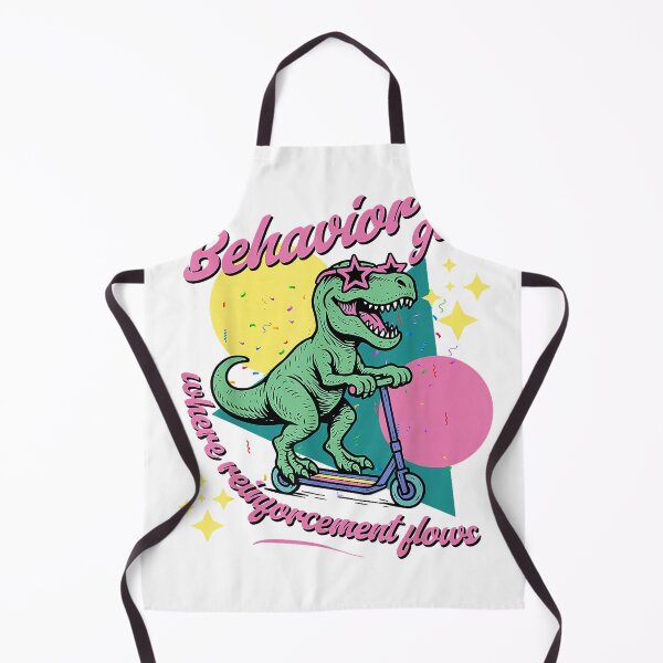 Item preview, Retro Behavior Goes Where Reinforcement Flows Dinosaur ABA T-Shirt designed and sold by Magoya Store ⭐⭐⭐⭐⭐.