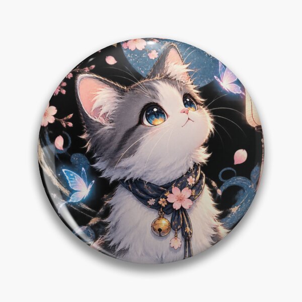 Item preview, Cherry Blossom Kitten - Cute Japanese Sakura Cat designed and sold by GenZFashion000.