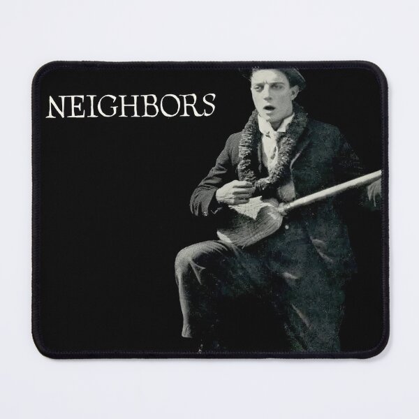 Item preview, Vintage Silent Film Neighbors – Classic Black and White Comedy Poster designed and sold by dueksakgebok.