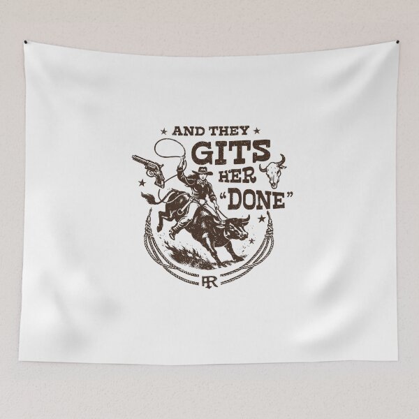 Item preview, And They Gits Her Done Rodeo Poster designed and sold by Matinez Pink.