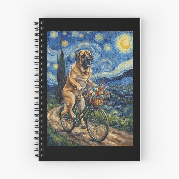 Item preview, Spanish Mastiff Biking Bike Starry Night Van Gogh Art Dog Lover designed and sold by dian-rody-crest.