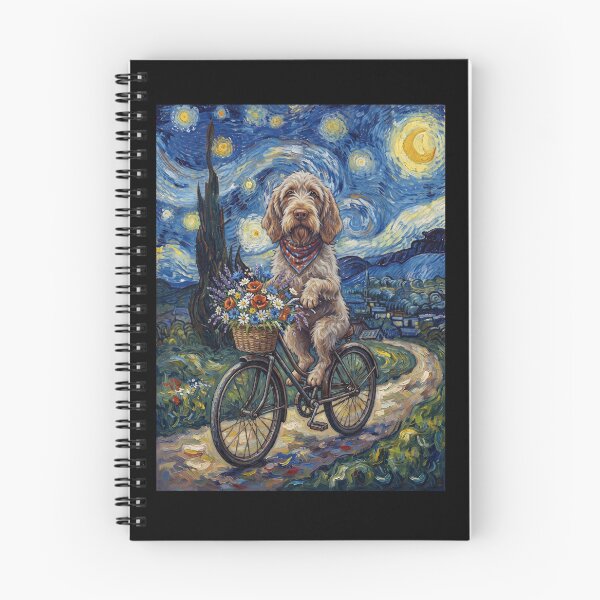 Item preview, Spinone Italiano Biking Bike Starry Night Van Gogh Art Dog Lover designed and sold by dian-rody-crest.