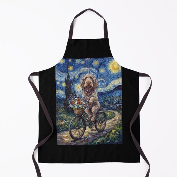 Item preview, Spinone Italiano Biking Bike Starry Night Van Gogh Art Dog Lover designed and sold by dian-rody-crest.