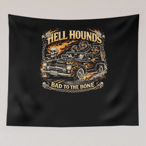 Item preview, Hell Hounds Bad To The Bone Poster designed and sold by Matinez Pink.