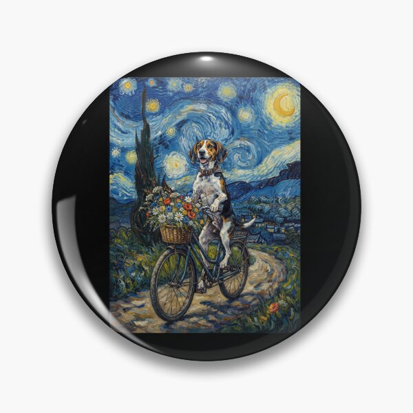 Item preview, Treeing Walker Coonhound Biking Bike Starry Night Van Gogh Art Dog Lover designed and sold by dian-rody-crest.