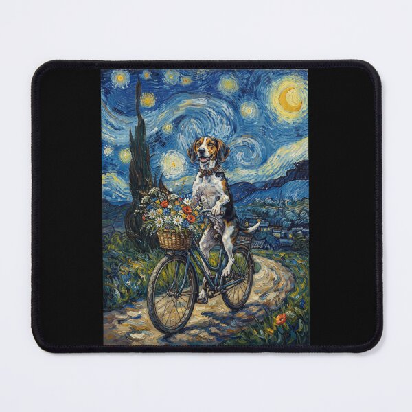 Item preview, Treeing Walker Coonhound Biking Bike Starry Night Van Gogh Art Dog Lover designed and sold by dian-rody-crest.