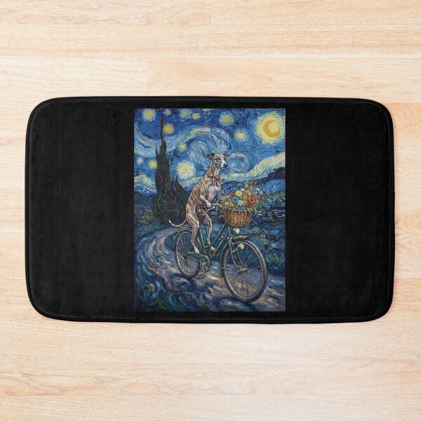 Item preview, Whippet Biking Bike Starry Night Van Gogh Art Dog Lover designed and sold by dian-rody-crest.