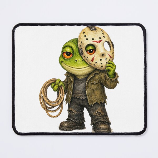 Item preview, Jason-Voorhees Frog Friday The 13th Slasher Mashup designed and sold by dartoffofo⭐⭐⭐⭐⭐.