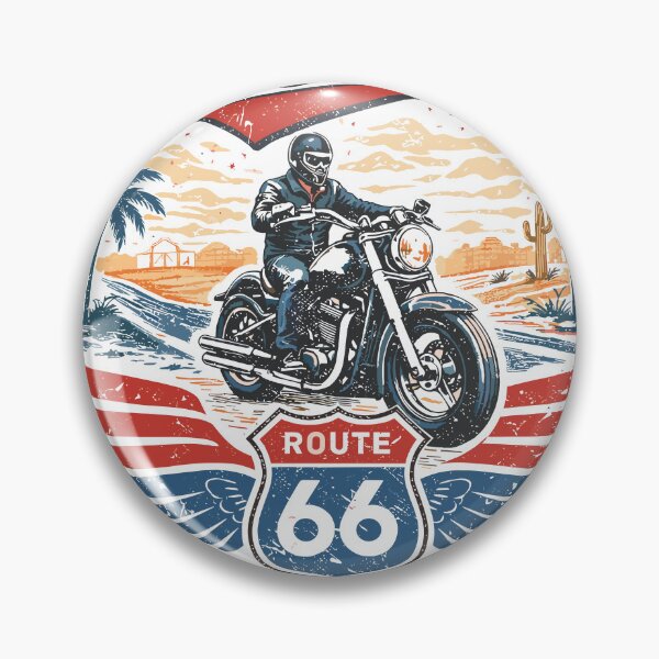 Item preview, Feel Freedom Route 66 Biker Poster designed and sold by Matinez Pink.