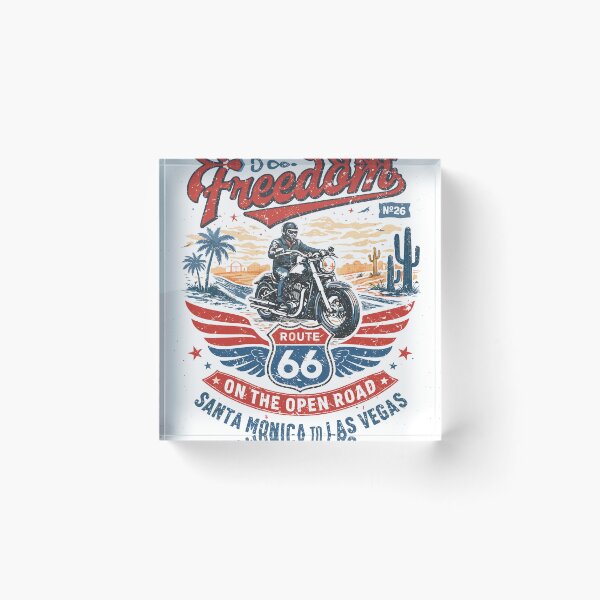 Item preview, Feel Freedom Route 66 Biker Poster designed and sold by Matinez Pink.
