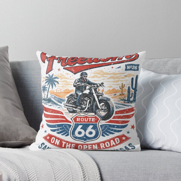 Item preview, Feel Freedom Route 66 Biker Poster designed and sold by Matinez Pink.
