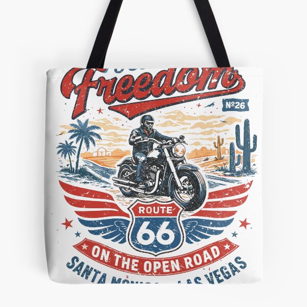 Item preview, Feel Freedom Route 66 Biker Poster designed and sold by Matinez Pink.