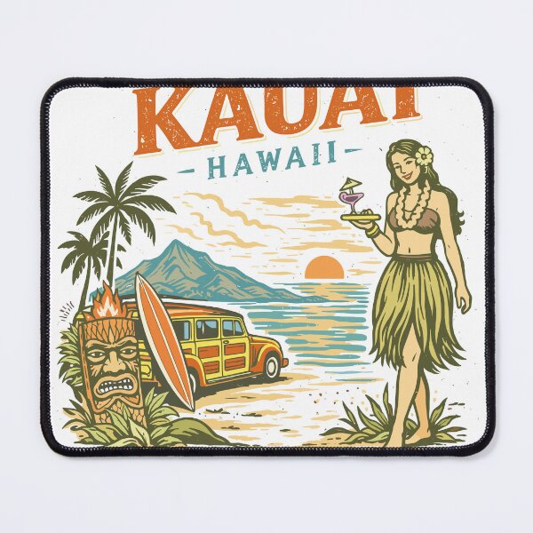 Item preview, Escape to Kauai Hawaii Garden Isle Poster designed and sold by Matinez Pink.