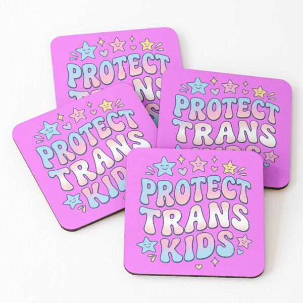 Item preview, Protect Trans Kids Kawaii Stars Retro Pride Bubble Graphic designed and sold by Terry Bain.