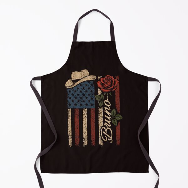 Item preview, BRUNO American Flag with Rose and Cowboy Hat designed and sold by ImeldaSparks.