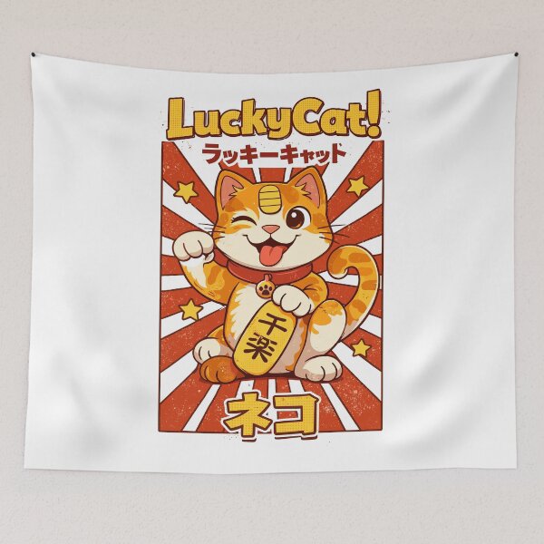 Item preview, Lucky Cat Japanese Vintage Poster designed and sold by Matinez Pink.