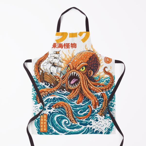 Item preview, Kraken Deep Sea Monster Japanese Poster designed and sold by Matinez Pink.