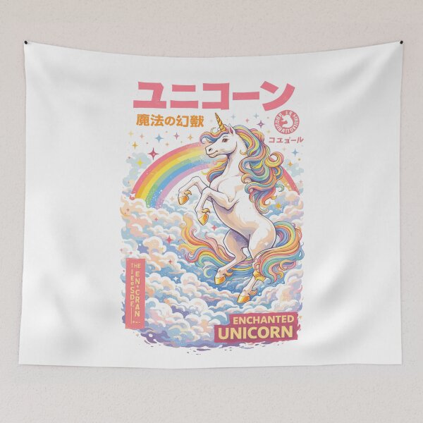 Item preview, Enchanted Unicorn Japanese Poster designed and sold by Matinez Pink.