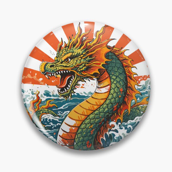 Item preview, Fear The Sea Dragon Japanese Poster designed and sold by Matinez Pink.