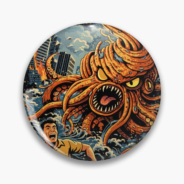 Item preview, Fear The Kraken Japanese Poster designed and sold by Matinez Pink.