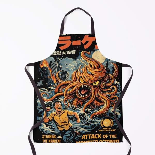 Item preview, Fear The Kraken Japanese Poster designed and sold by Matinez Pink.