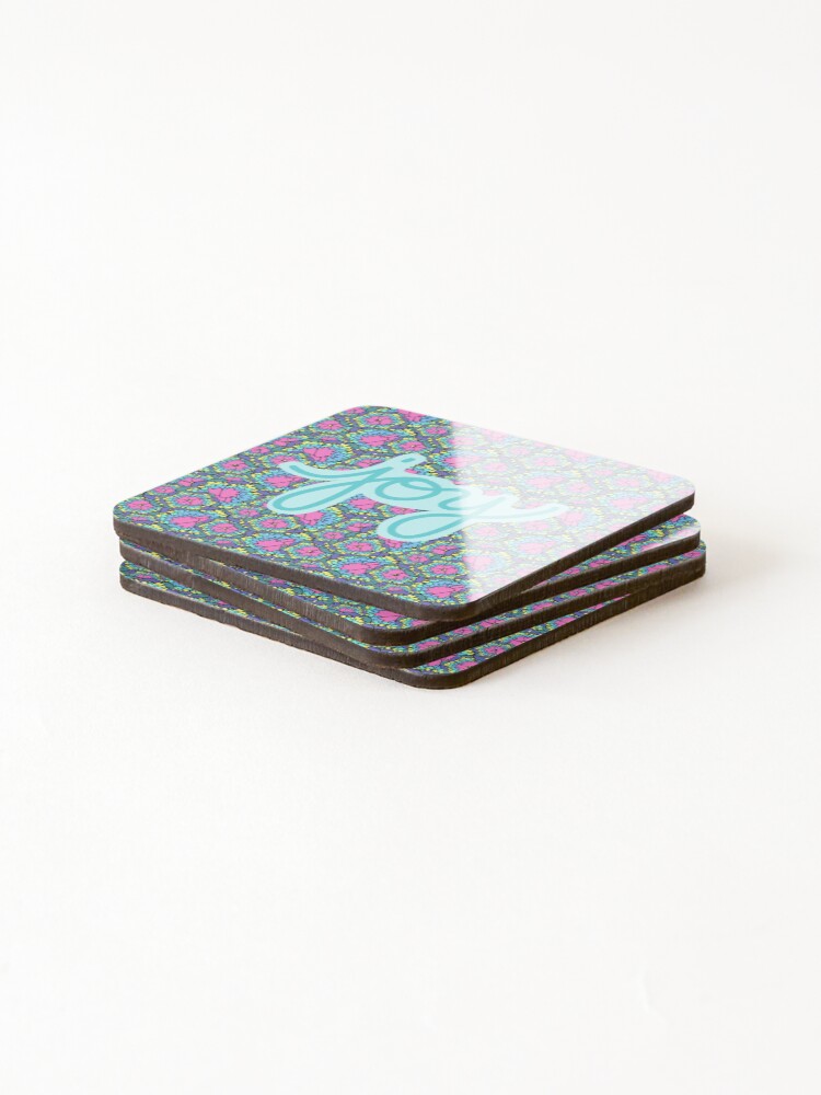 Thumbnail 4 of 5, Coasters (Set of 4), joy designed and sold by helloreaders.