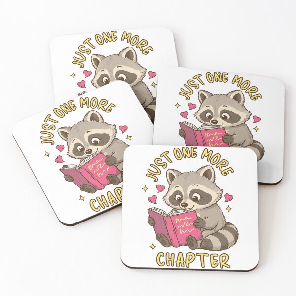 Item preview, Just One More Chapter Cute Raccoon Reading Book designed and sold by dartoffofo⭐⭐⭐⭐⭐.