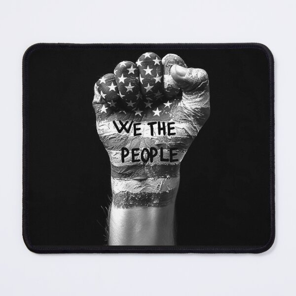 Item preview, We The People Fist American Constitution Patriotic Black and White Art designed and sold by inkoutninja.