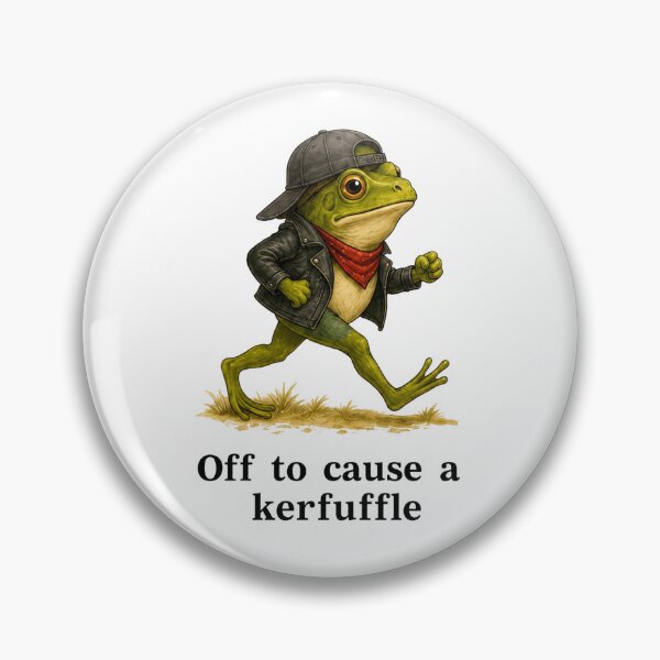 Item preview, Cool Frog In Leather Jacket Off To Cause A Kerfuffle designed and sold by dartoffofo⭐⭐⭐⭐⭐.