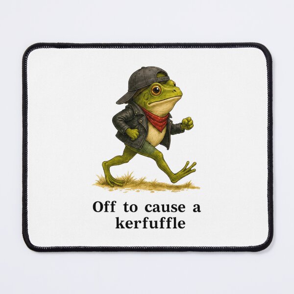 Item preview, Cool Frog In Leather Jacket Off To Cause A Kerfuffle designed and sold by dartoffofo⭐⭐⭐⭐⭐.