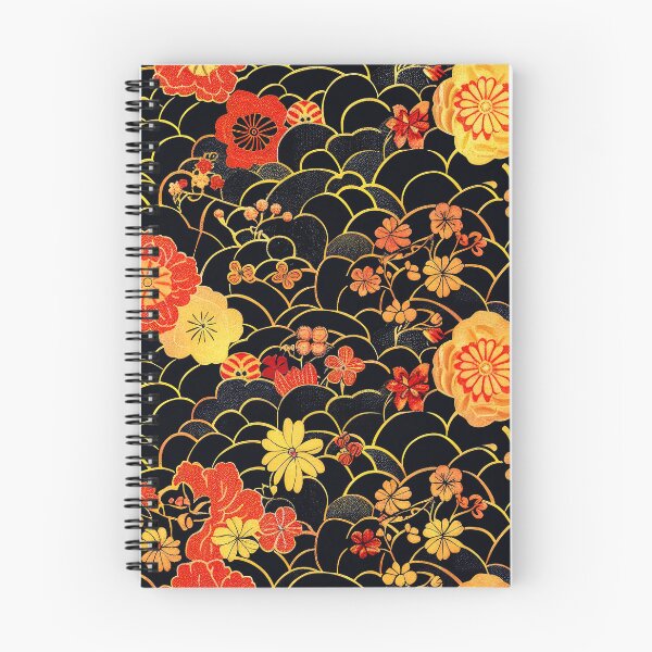 Item preview, Vintage Japanese Red And Golden Flowers On Black designed and sold by DEC02.
