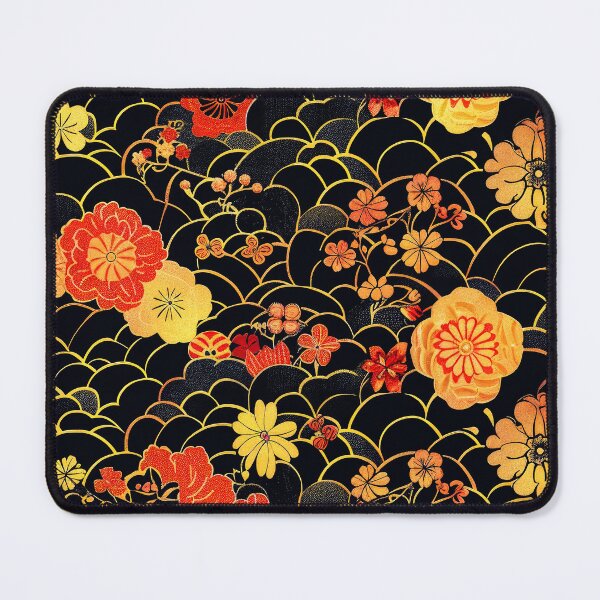 Item preview, Vintage Japanese Red And Golden Flowers On Black designed and sold by DEC02.