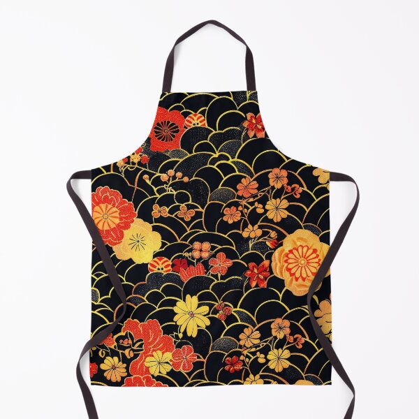 Item preview, Vintage Japanese Red And Golden Flowers On Black designed and sold by DEC02.