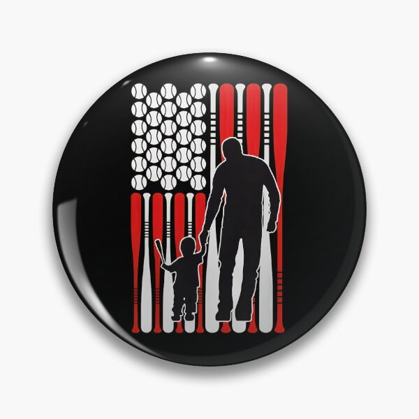 Item preview, American Flag Baseball Dad Child Silhouette Gift designed and sold by strikeezkurthz.