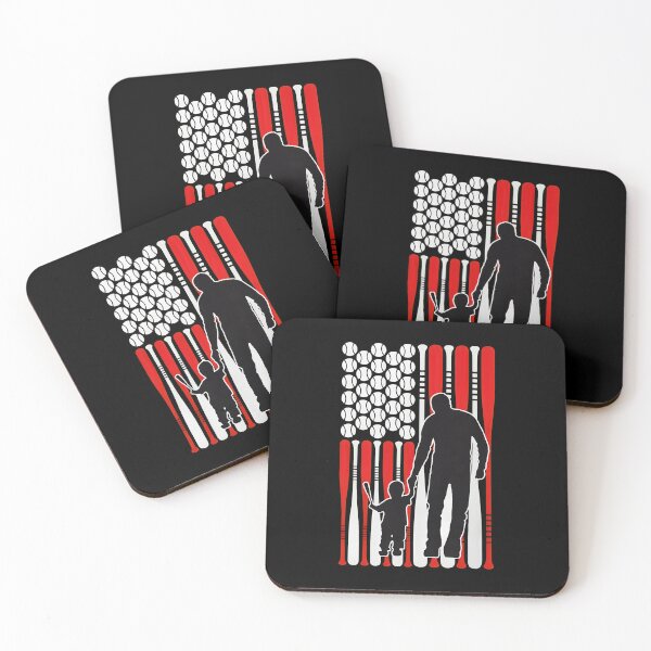 Item preview, American Flag Baseball Dad Child Silhouette Gift designed and sold by strikeezkurthz.