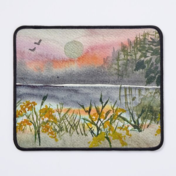 Item preview, Subtle Abstract Watercolour Lakescape designed and sold by LakeArtWorks.