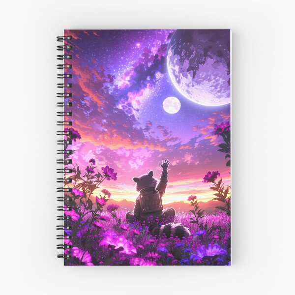 Item preview, Raccoon Astronaut Alien Flower Pixel Art designed and sold by NijiWorld.